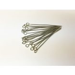 4cm szemes szerelőpálca antik ezüst 20db