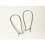 Antik ezüst hurkos füli *vese* (nagy) - 1 pár