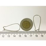 Antik ezüst hurkos füli *vese* (nagy) - 1 pár