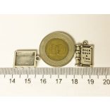 Antik ezüst Könyv charm