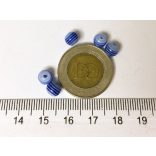 Csíkos 6mm-s kék akrilgyöngy (4db)