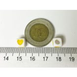 SÁRGA - Szivecske mintás akril gyöngy KOCKA (7*7mm)