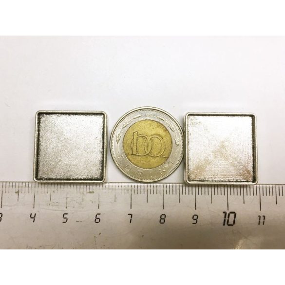 Csúsztatható Szögletes Alap (20mm) - antik ezüst