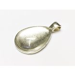 Antik ezüst csepp medál-alap (25*18)