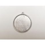 30mm Szimpla medál-alap - antik ezüst