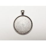 Medál-alap (30mm) - antik ezüst