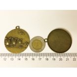 Bronz NAGY medál-alap Bagolykákkal :) (35mm)