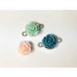 Antik ezüst összekötő medál-alap (8mm)