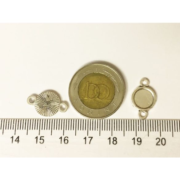 Antik ezüst összekötő medál-alap (8mm)