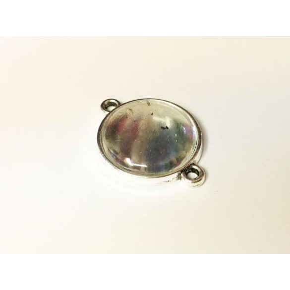 Antik ezüst összekötő medál-alap (16mm)