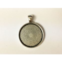Medál-alap - Antik ezüst (25mm)