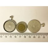 Medál-alap - Antik ezüst (25mm)