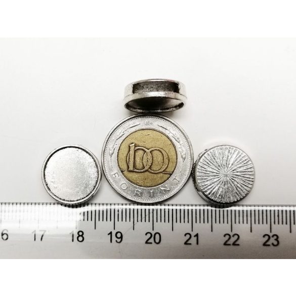 Csúsztatható Alap 14mm - antik ezüst