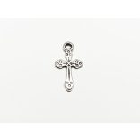 Kereszt charm - antik ezüst