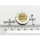 Kereszt charm - antik ezüst