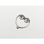 Antik ezüst szív gyöngykeret