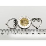 Antik ezüst szív gyöngykeret