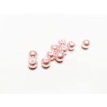 Üvegtekla - Halvány rózsaszín - 6mm- 10 db