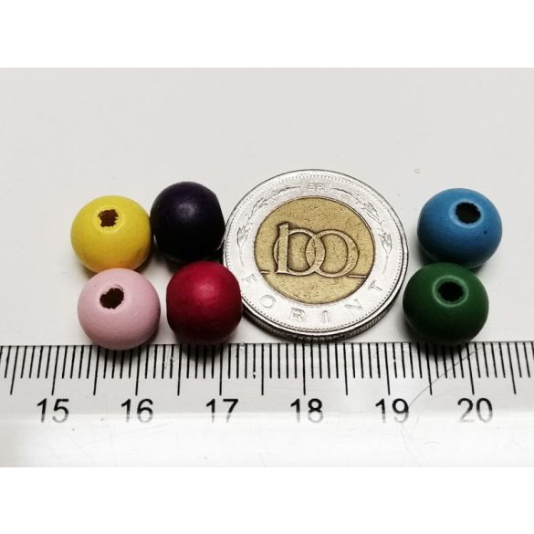 Fa golyó gyöngy MIX (10mm)