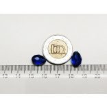 Csiszolt csepp alakú üveggyöngy-pár - KÉK - 11x8mm