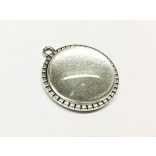 Medál-alap FA mintával - antik ezüst sz. (25mm)
