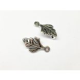 Levélke ÖSSZEKÖTŐ pár - antik ezüst -