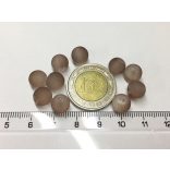 8mm Barna - Frosted üveggyöngy 10db
