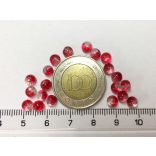 JEGES MÁLNASZÖRP - Roppantott üveggyöngy (4mm) - 20db