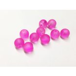 8mm NAGGGYON Pink - Frosted üveggyöngy 10db