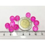 8mm NAGGGYON Pink - Frosted üveggyöngy 10db