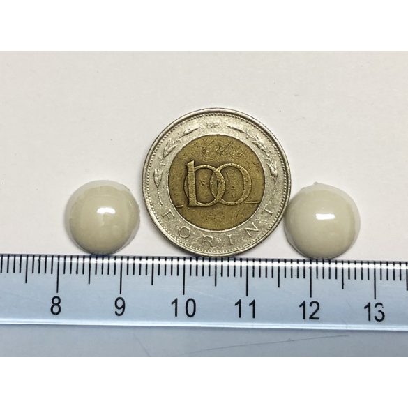 12mm Porcelán kaboson - fehér