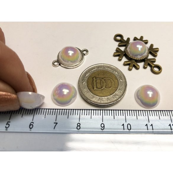 12mm Fehér AB bevonatú műanyag kaboson