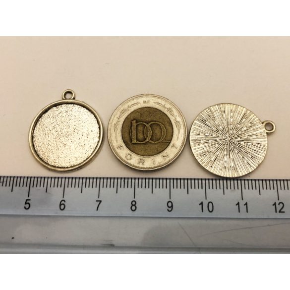 Atik ezüst Medál-alap (20mm)