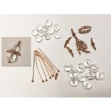 RoseGold-Clear Angyalka alkatrész-mix (10db angyalkához)