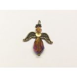 Angyalka szivecskés szárnnyal - AB tündöklő lilás-arany