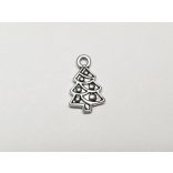 2 oldalú Karácsonyfa charm - antik ezüst sz. :)