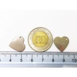 Acél szivecske biléta (15mm)