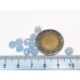 Jeges-fagyos-kék - Csiszolt üveggyöngy  - 6x4mm - 10db