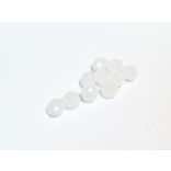 Jeges-fagyos-fehér - Csiszolt üveggyöngy  - 6x4mm - 10db