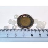 Jeges-fagyos-fehér - Csiszolt üveggyöngy  - 6x4mm - 10db