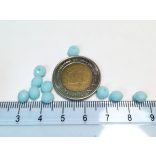 BABA-kék - Csiszolt üveggyöngy  - 6x4mm - 10db