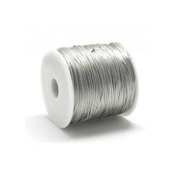 Ezüst szatén zsinór (1mm) - 50cm