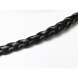 7mm Műbőr fonat - FEKETE (50cm)