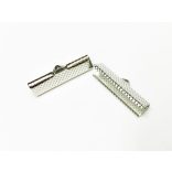 Antik Ezüst színű szalagvég 25mm - 2db