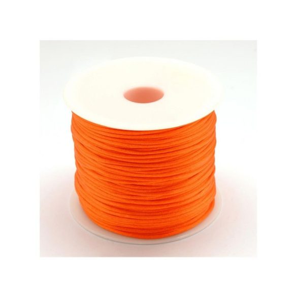 Narancssárga színű szatén zsinór (1mm) - 50cm