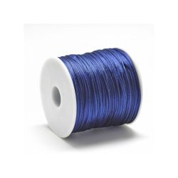 Sötétkék szatén zsinór (1mm) - 50cm