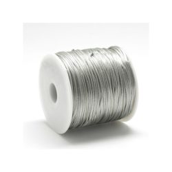 Szürke szatén zsinór (1mm) - 50cm
