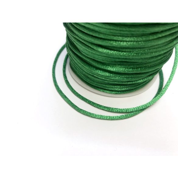 Zöld szatén zsinór (2mm) - 50cm