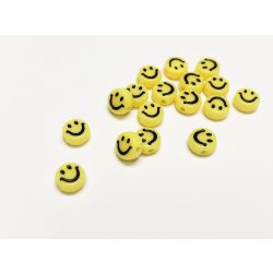 SMILEY FACE - akril gyöngy (7*4mm)