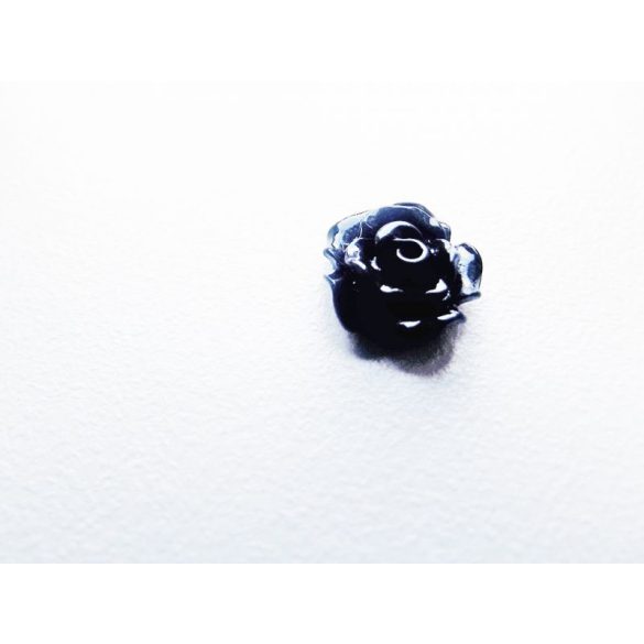 Fekete rózsa cabochon - 1 cm
